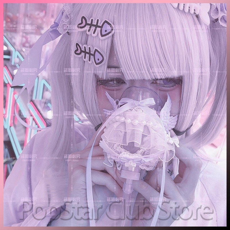 Kawaii Tech Accessories - Originelles Design, dekorative Sauerstoffmaske, handgefertigt, im