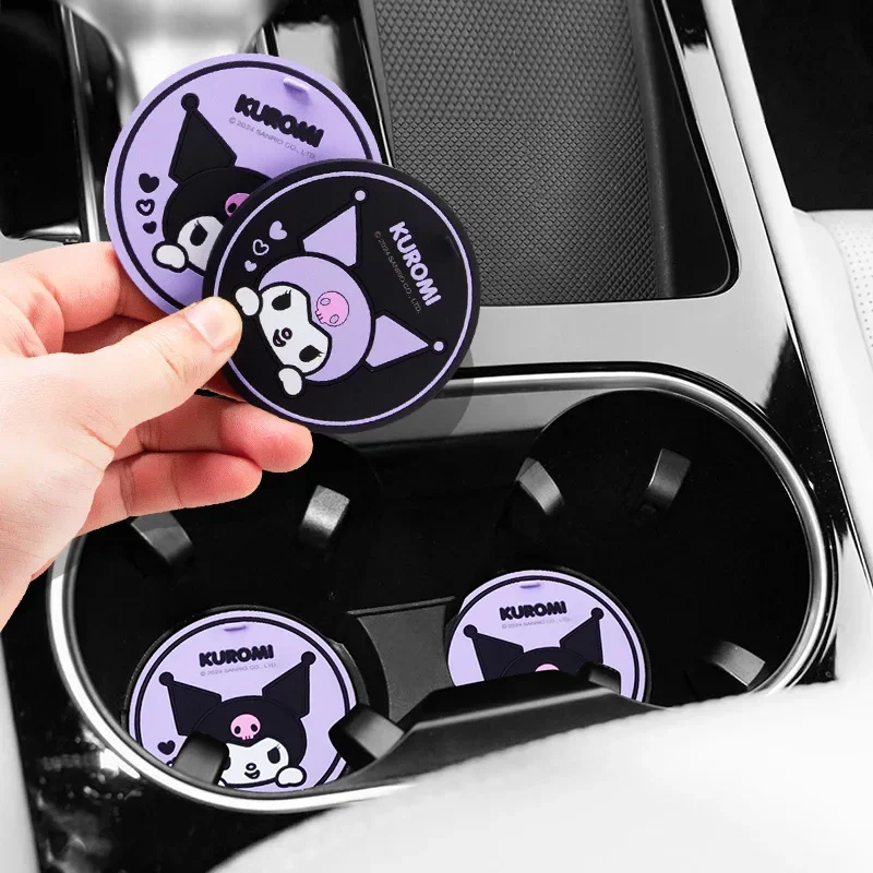Kawaii Tech Accessories - 2 Stück Sanrio Kuromi Auto-Untersetzer Kawaii