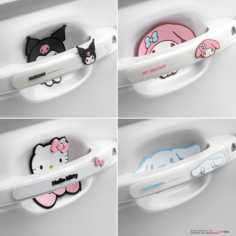 Kawaii Tech Accessories - Sanrio Original Autotür-Antikollisionsstreifen Kuromi Türgriff-Kratzschutz Cartoon