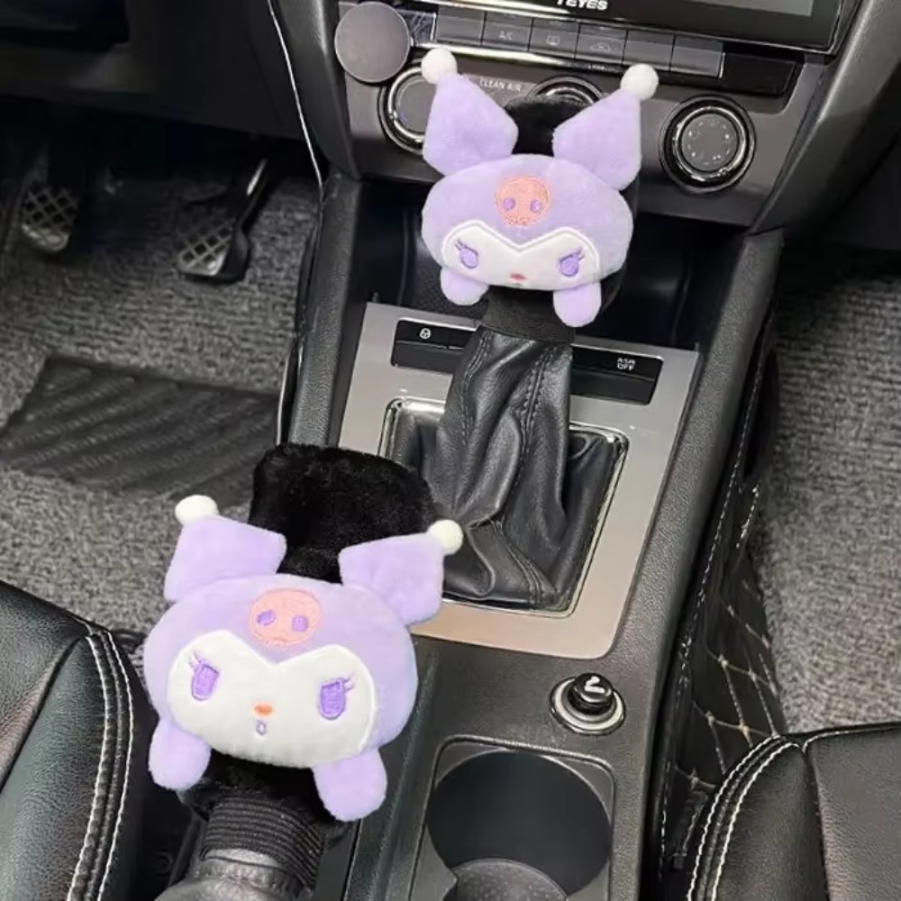 Kawaii Tech Accessories - Sanrio Auto Schalthebel Handbremshebel Schutz-Dekorationsabdeckung Kuromi