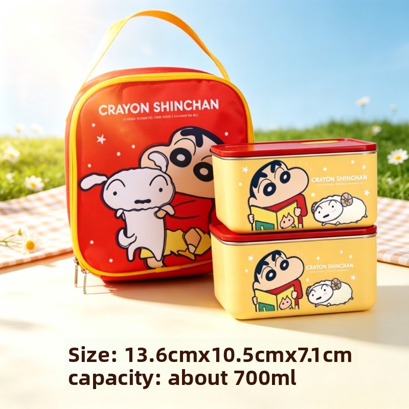 Kawaii Tech Accessories - Crayon Shin-chan Cartoon Edelstahl Isolierte Lunchbox