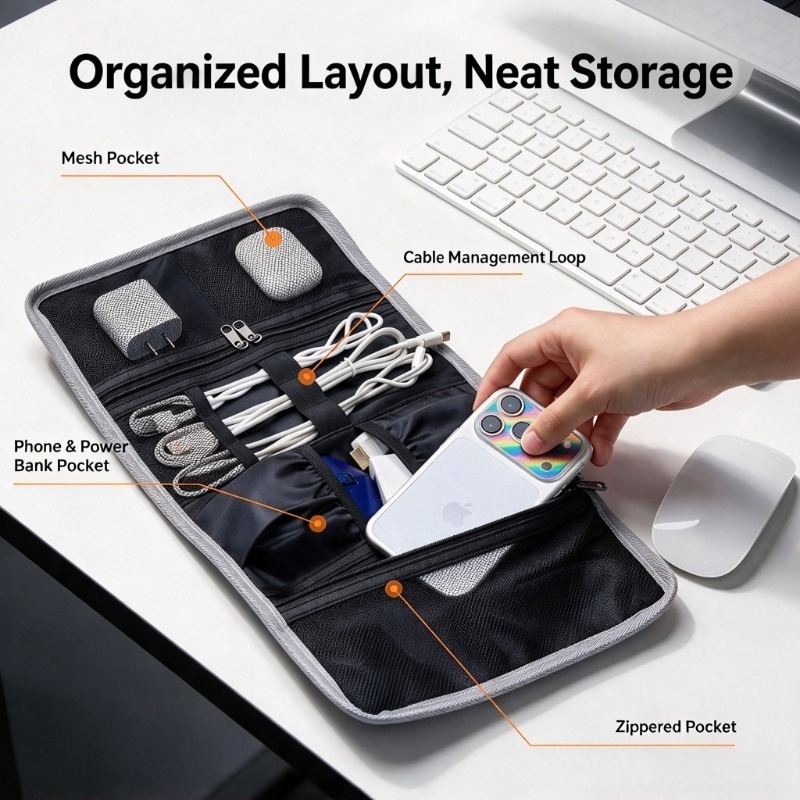 Große Kabelorganizer-Tasche, R – Tech Accessories Travel Organizer Pouch Bewertung und Preis